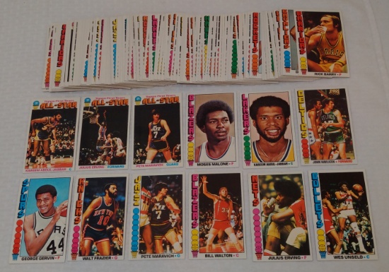 Vintage 1976-77 Topps NBA Basketball Card Complete 144 Card Set Tallboy Stars HOFers Kareem Erving