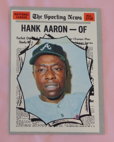 Vintage 1970 Topps MLB Baseball Card All Star #462 Hank Aaron Braves HOF