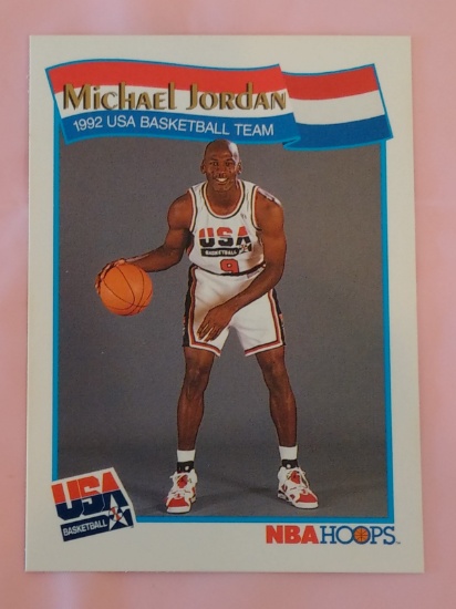 1991-92 NBA Hoops Basketball Card #55 Michael Jordan Dream Team USA Olympics