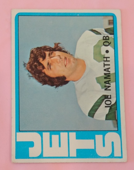 Vintage 1972 Topps NFL Football Card #100 Joe Namath Jets HOF