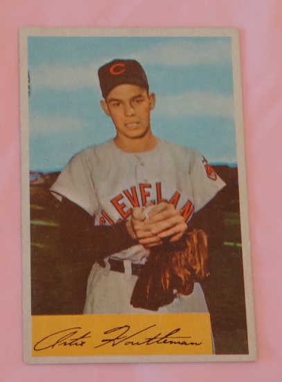 Vintage 1954 Bowman MLB Baseball Card #20 Art Houtteman Indians Guardians