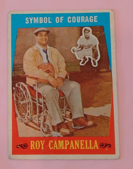 Vintage 1959 Topps MLB Baseball Card #550 Roy Campanella Dodgers Symbol Of Courage HOF