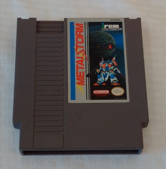 Rare Original Nintendo Video Game Cartridge NES Metal Storm Metalstorm Irem