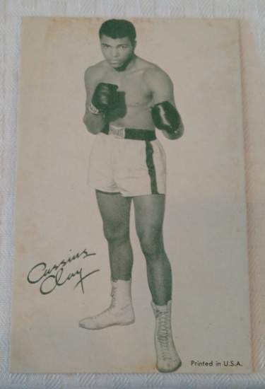 Vintage 1960s Boxing Exhibit Arcade Rookie Card RC Cassius Clay Muhammad Ali Boxer Very Rare