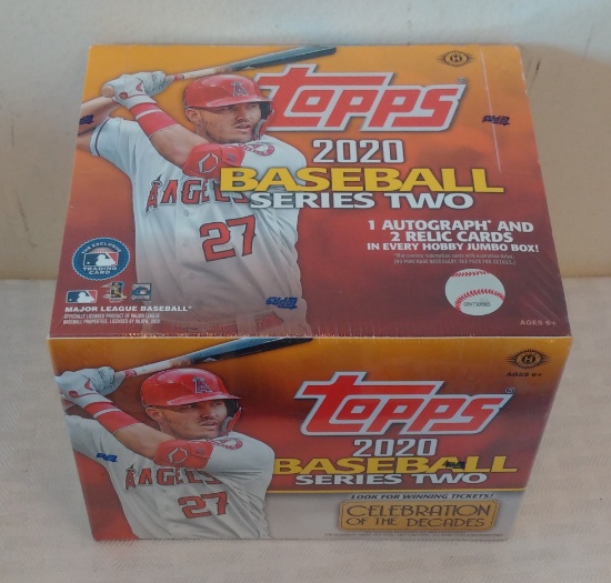2020 Topps MLB Baseball Series 2 Two Wax Box Factory Sealed Hobby Jumbo 10 Packs 46 Cards Per Pack