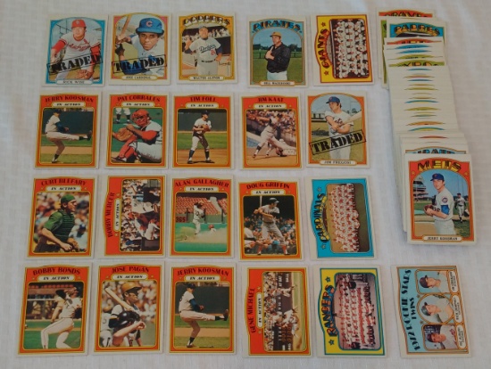 85 Different Vintage 1972 Topps MLB Baseball High Hi Number Lot Near Complete Series EX-MT Teams IA