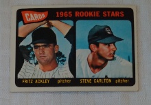 Steve Carlton Signed Fritz Ackley / Steve Carlton 1965 Topps #477