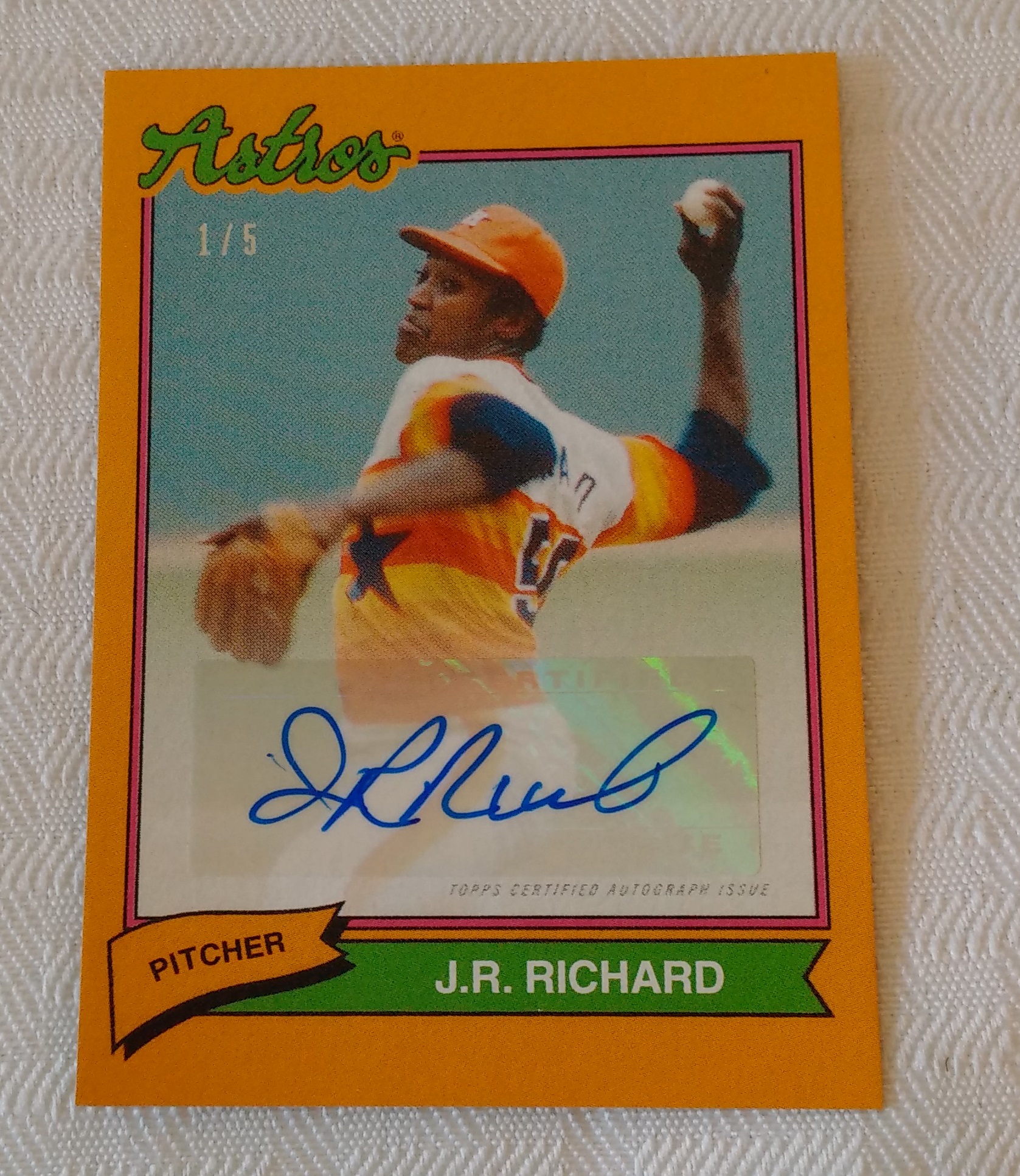 5 JR Richard baseball cards