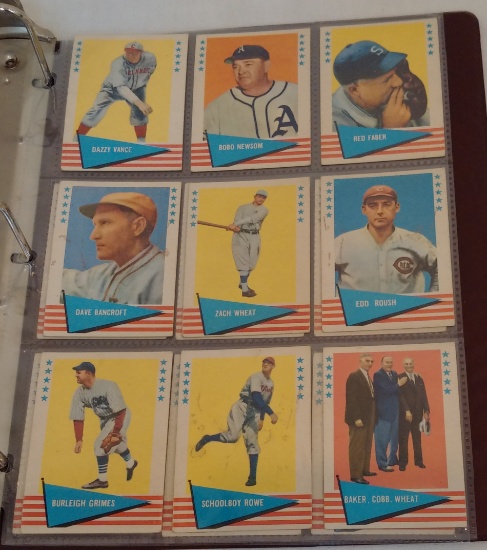 Vintage Near Complete Series 1 Set 1961 Fleer MLB Baseball Greats 76 Cards Stars HOF 76/88