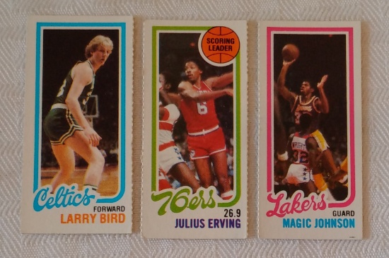 Vintage 1980-81 Topps NBA Basketball Rookie Card Perforated Larry Bird Magic Johnson Julius Erving