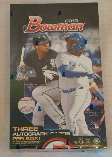 2019 Bowman MLB Baseball Factory Sealed Wax Box 12 Packs 32 Cards Jumbo Pack Autograph Inserts Hobby