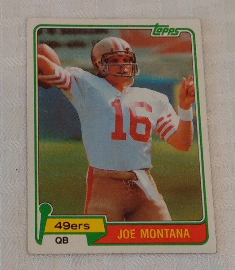 Key Vintage 1981 Topps NFL Football Rookie Card #216 Joe Montana RC 49ers Chiefs HOF