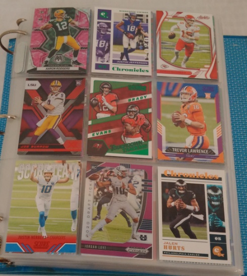 460 NFL Football Color Insert Parallel Card Album Lot Modern Panini Brady Mahomes Rodgers Burrow RC