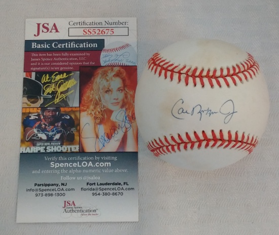 Cal Ripken Jr Autographed Signed ROMLB Baseball JSA COA Orioles HOF