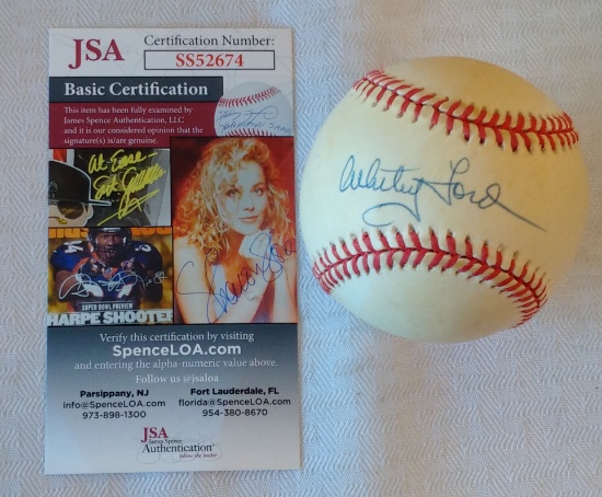 Whitey Ford Autographed Signed ROMLB Baseball Yankees HOF JSA COA