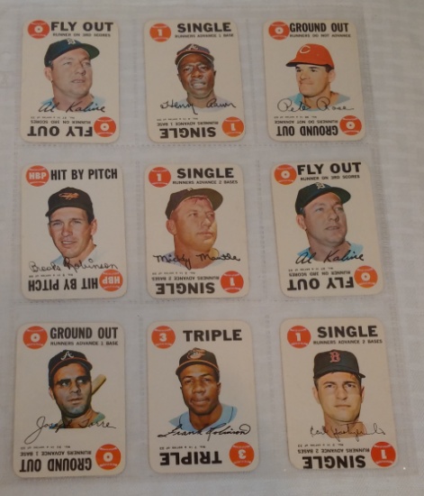 Vintage 1968 Topps Game MLB Baseball 9 Star Card Lot HOF Mantle Kaline Robinson Torre Yaz Aaron Rose