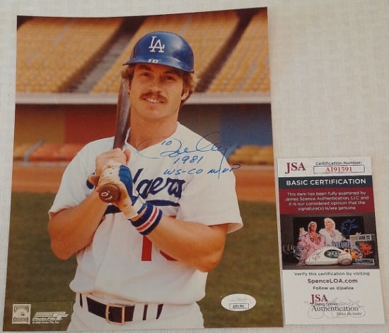 Ron Cey Autographed Signed Dodgers 8x10 Photo JSA MLB Photofile MVP Inscription