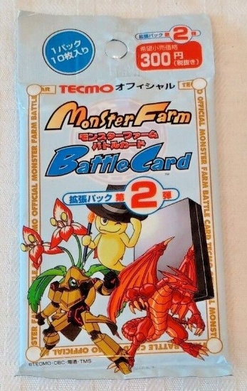 Tecmo Monster Farm Booster Battle Card Pack CCG Sealed Pack 2 Japanese Japan Rare Factory Case Fresh