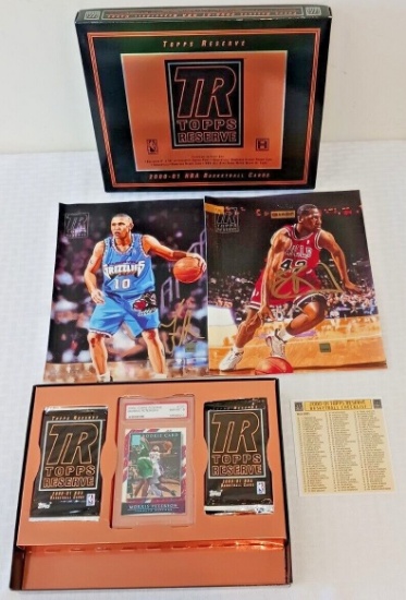 2000-01 Topps Reserve NBA Basketball Wax Box 10 Factory Sealed Packs Canvas PSA Hobby Stars Inserts