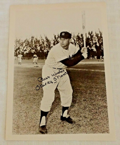 Extremely Rare 1960s Vintage Mickey Mantle Holiday Inn Proof Premium Promo B/W 5x7 Photo Yankees HOF