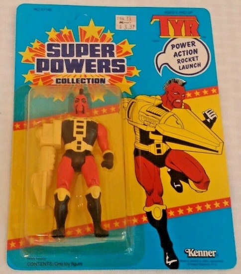 Vintage 1985 DC Kenner Super Powers Figure MOC Tyr UnPunched Missile High Graded AFA Ready Rare