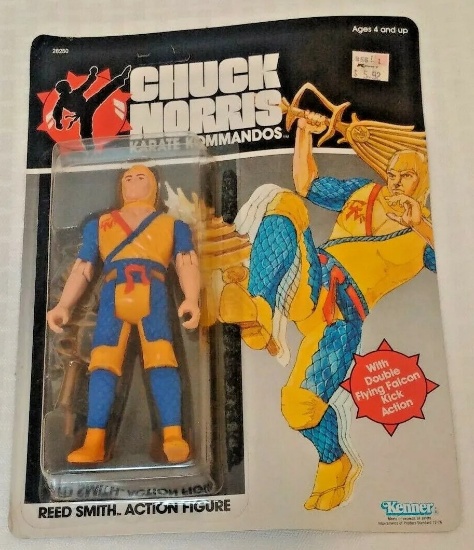 Vintage 1986 Kenner Figure MOC Chuck Norris Karate Reed Smith UnPunched Complete Action Toy