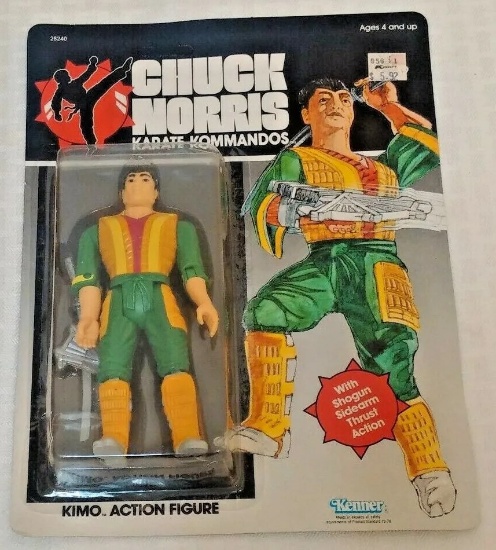 Vintage 1986 Kenner Figure MOC Chuck Norris Karate Kimo UnPunched High Grade Action Toy