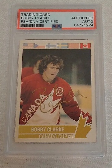 1992 Gold Canada Cup Bobby Clarke Autographed Signed PSA Slabbed Card NHL Hockey Flyers HOF