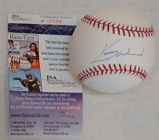 Kerry Wood Autographed Signed ROMLB Baseball Cubs JSA COA Guardians MLB Pitcher