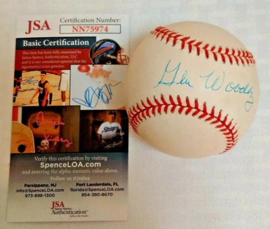 Gene Woodling Signed Autographed ROMLB Bobby Brown Baseball JSA Yankees Orioles COA MLB