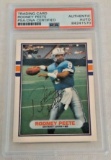 Autographed Signed PSA Slabbed Card 1989 Topps Traded NFL Rodney Peete Rookie RC Lions Eagles