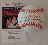 Ron Swoboda Autographed Signed ROMLB Baseball JSA 1969 Mets Champs Inscription MLB