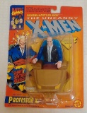 Vintage ToyBiz MOC X-Men Figure Professor X Rogue Trading Card 1993 Marvel Chair