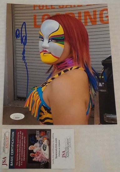 Asuka Autographed Signed JSA 8x10 Photo WWF WWE NXT Smackdown Raw Wrestlemania Wrestling Champ