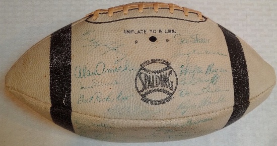 Vintage 1955 Baltimore Colts Team 27 Sigs Spalding Shula NFL Football Auto Sign-ed Some Clubhouse