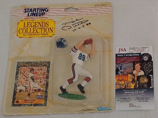 Vintage 1989 Kenner Starting Lineup Autographed Signed Legends Mike Ditka Bears HOF JSA NFL SLU