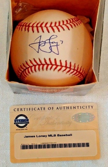 James Loney Autographed Signed ROMLB Baseball MLB Steiner Holo COA Dodgers