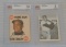 2 Vintage Topps Oddball Insert Card Lot Willie Mays Deckle Edge Game Giants Slabbed Beckett BVG