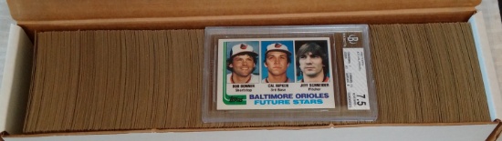 Vintage 1982 Topps MLB Baseball Card Complete Set w/ Cal Ripken Jr BGS GRADED Rookie Stars HOFers