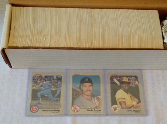 Vintage 1983 Fleer MLB Baseball Complete Card Lot Gwynn Boggs Sandberg Rookies Stars HOFers