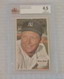 Vintage 1964 Topps Giants MLB Baseball Jumbo Card #25 Mickey Mantle Yankees Beckett GRADED BVG 4.5