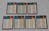 Vintage 1971 Topps MLB Baseball 7 Card Complete Sub Set Checklists Unmarked Clean