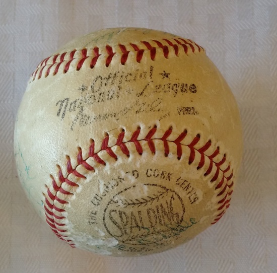 Vintage 1959 Phillies Team Signed Autographed Spalding Giles Ball MLB Baseball Chris Short Rookie