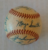 Vintage 1956 Philadelphia Phillies Team Signed Baseball Giles Ball MLB Simmons Ennis Mayo Smith
