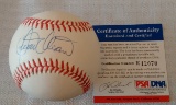 Omar Olivares Autographed Signed ROMLB Baseball Bill White Ball ONL Phillies PSA COA MLB