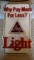 Vacuform Plastic Blatz Light Beer Sign Mint shape! Rare!