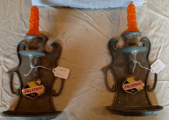 Falstaff Wall Sconce with Candles and Union Sticker 2X the Money