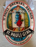 St. Pauli Brewery Made in Germany Plastic Sign.