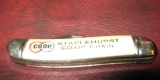 Staplehurst Coop Grain Advertising Pocket Knife Vintage