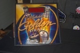 Michelob Golden Draft Beer Light Clock Works